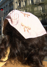 PINK BOW EMBROIDERED BANDANA