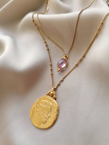 QUARTZ AND DENARIUS NECKLACE SET