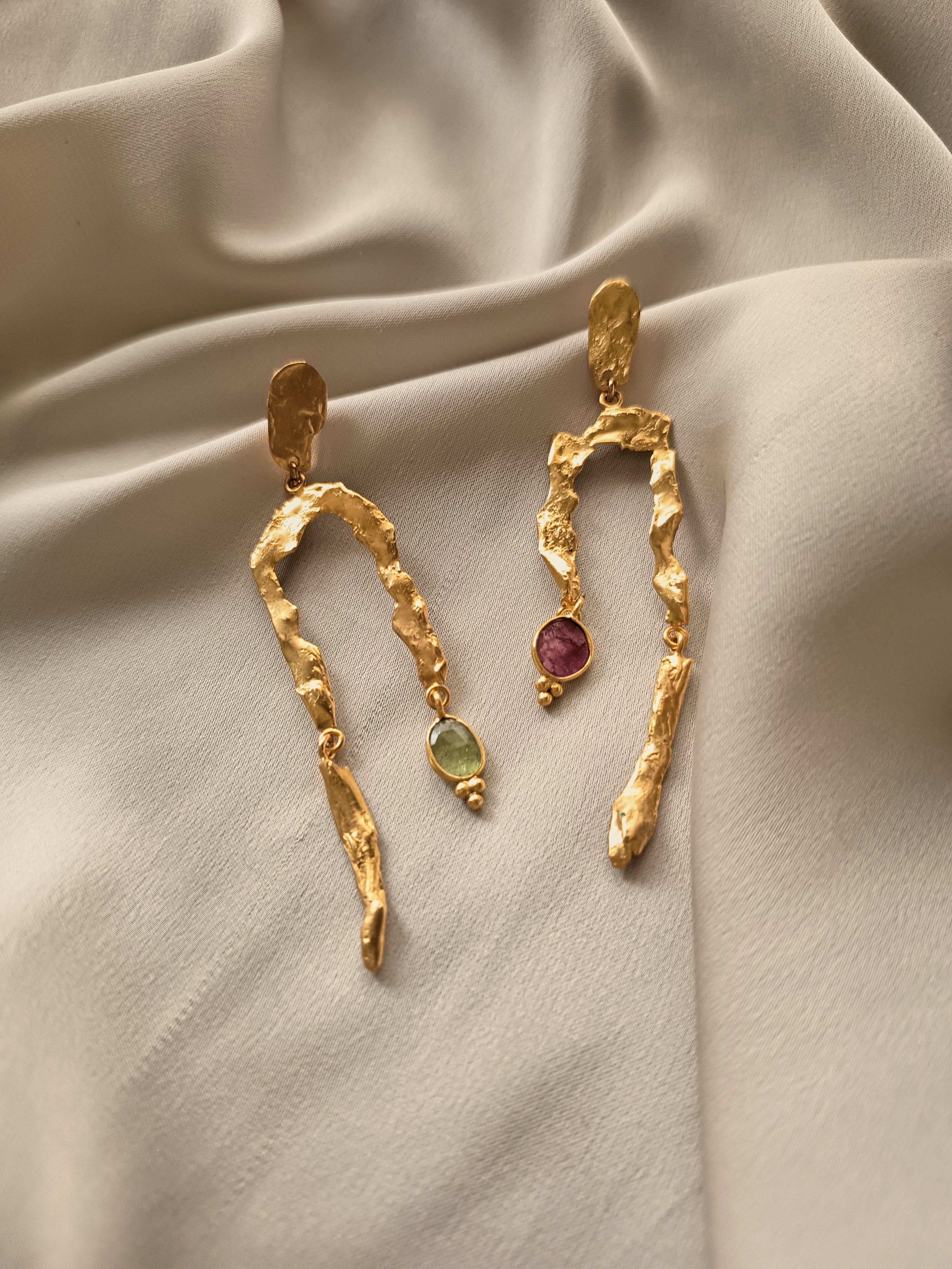 MELTED TOURMALINE EARRINGS