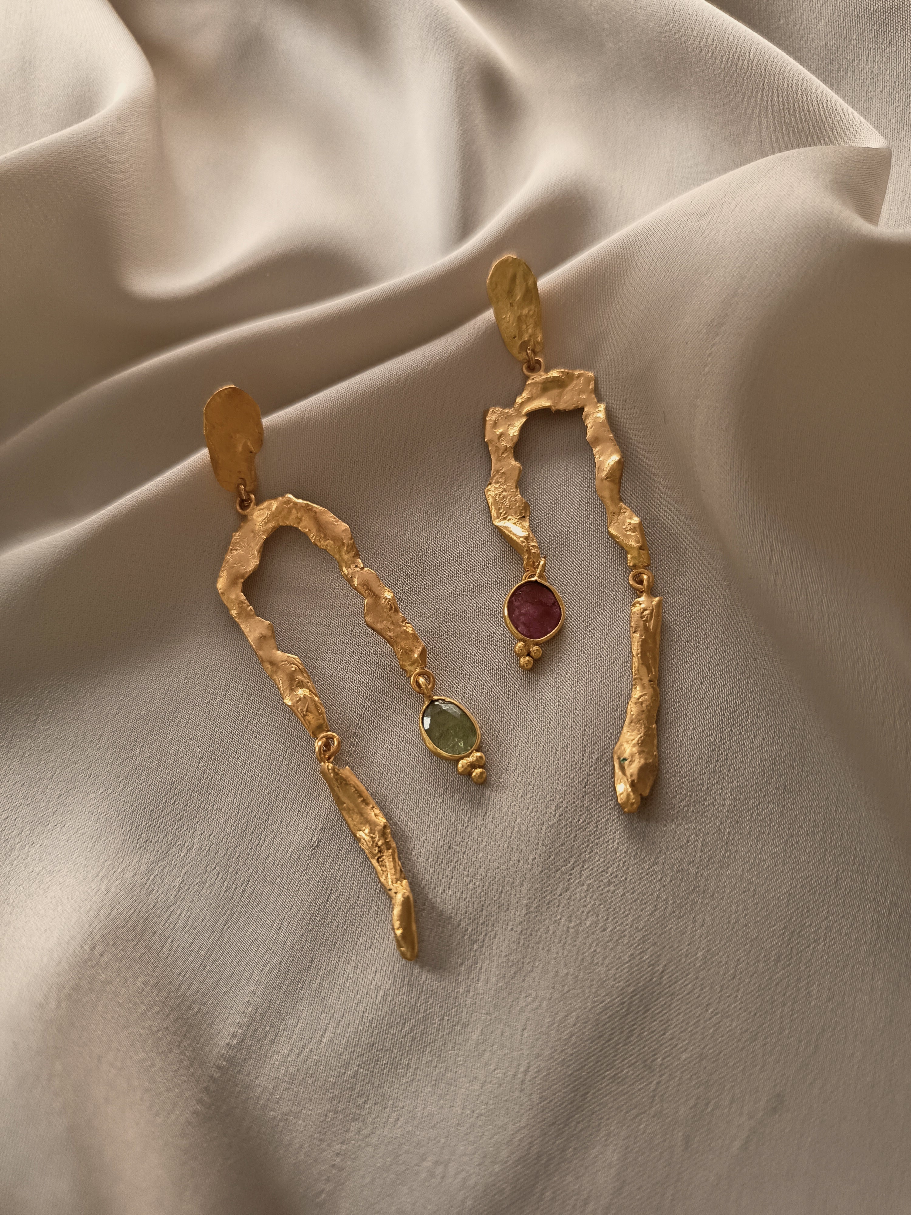 MELTED TOURMALINE EARRINGS