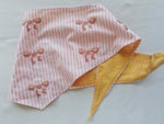 PINK BOW EMBROIDERED BANDANA