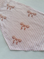 PINK BOW EMBROIDERED BANDANA