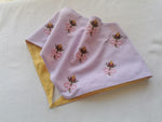 THISTLE FLOWER AND BOW IN LILAC EMBROIDERED BANDANA