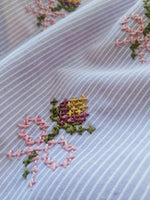 THISTLE FLOWER AND BOW IN LILAC EMBROIDERED BANDANA