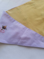 THISTLE FLOWER AND BOW IN LILAC EMBROIDERED BANDANA